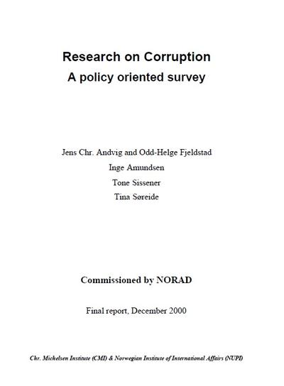 research paper for corruption
